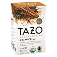 Tazo® Tea Bags, Organic Chai, 16/Box, 6 Boxes/Carton Tea Bags - Office Ready