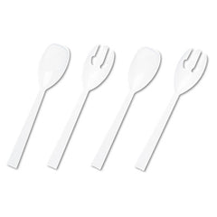 Tablemate® Table Set® Serving Forks and Spoons, 9.5", White, 48/Pack