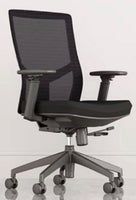 ZEE Task Chair, Mesh, Ratchet Back, Syncro Tilt, Seat Slider, Fabric Seat - Office Ready