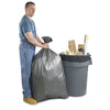 Platinum Plus® Can Liners, 30 gal, 1.35 mil, 30" x 36", Gray, 100/Carton Bags-Low-Density Waste Can Liners - Office Ready