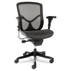 Alera® EQ Series Ergonomic Multifunction Mid-Back Mesh Chair, Supports Up to 250 lb, Black