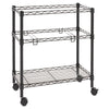 Alera® Rolling File Cart, 26w x 14d x 29.5h, Black Carts & Stands-Filing Cart - Office Ready