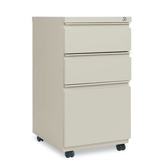 Alera® File Pedestal with Full-Length Pull, Left or Right, 3-Drawers: Box/Box/File, Legal/Letter, Putty, 14.96" x 19.29" x 27.75"