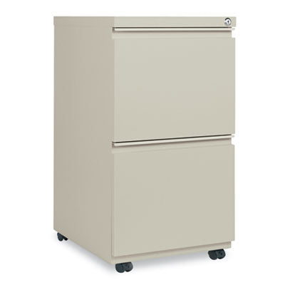Alera® File Pedestal with Full-Length Pull, Left or Right, 2 Legal/Letter-Size File Drawers, Putty, 14.96