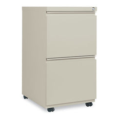 Alera® File Pedestal with Full-Length Pull, Left or Right, 2 Legal/Letter-Size File Drawers, Putty, 14.96" x 19.29" x 27.75"