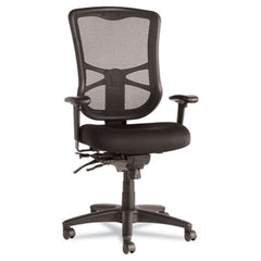 Alera® Elusion™ Series Mesh High-Back Multifunction Chair, Supports Up to 275 lb, 17.2" to 20.6" Seat Height, Black