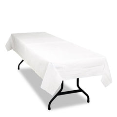Tablemate® Table Set® Poly Tissue Table Cover, 54" x 108", White, 6/Pack