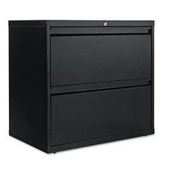 Alera® Lateral File, 2 Legal/Letter-Size File Drawers, Black, 30" x 18" x 28"