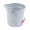 Rubbermaid® Commercial BRUTE® Round Utility Pail, 10 1/2 Diameter x 10 1/4h, Gray Plastic Buckets/Wringers-Utility Pail - Office Ready