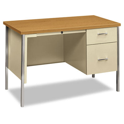 HON® 34000 Series Single Pedestal Desk, 45.25