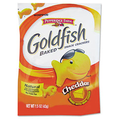 Pepperidge Farm® Goldfish® Crackers, Cheddar, Single-Serve Snack, 1.5oz Bag, 72/Carton