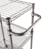 Alera® Three-Tier Wire Cart with Basket, 28w x 16d x 39h, Black Anthracite Carts & Stands-Utility Cart - Office Ready