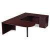 Alera® Valencia™ Series D-Top Desk, 71" x 35.5" x 29.63", Mahogany Desks-Desk Shells - Office Ready