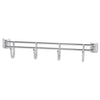 Alera® Wire Shelving Hook Bars, Four Hooks, 18" Deep, Silver, 2 Bars/Pack Shelving Units-Parts-Hooks/Clips - Office Ready