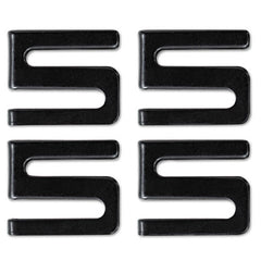 Alera® Shelf Connecting S Hooks, Metal, Black, 4 Hooks/Pack