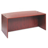 Alera® Valencia™ Series Bow Front Desk Shell, 71" x 41.38" x 29.63", Medium Cherry Desks-Desk Shells - Office Ready