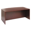 Alera® Valencia™ Series Bow Front Desk Shell, 71" x 41.38" x 29.63", Mahogany Desks-Desk Shells - Office Ready