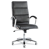 Alera® Neratoli® High-Back Slim Profile Chair, Faux Leather, 275 lb Cap, 17.32