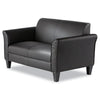 Alera® Reception Lounge Sofa Series, Loveseat, 55.5w x 31.5d x 32h, Black Sofas/Loveseats-Sofas - Office Ready