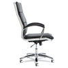 Alera® Neratoli® High-Back Slim Profile Chair, Faux Leather, 275 lb Cap, 17.32" to 21.25" Seat Height, Black Seat/Back, Chrome Chairs/Stools-Office Chairs - Office Ready