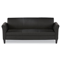 Alera® Reception Lounge Sofa Series, 3-Cushion Sofa, 77w x 31.5d x 32h, Black Sofas/Loveseats-Sofas - Office Ready