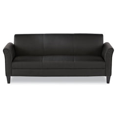Alera® Reception Lounge Sofa Series, 3-Cushion Sofa, 77w x 31.5d x 32h, Black