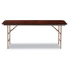 Alera® Rectangular Wood Folding Table, Rectangular, 71.88w x 17.75d x 29.13h, Mahogany  - Office Ready