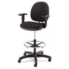 Alera® Interval Series Swivel Task Stool, Supports Up to 275 lb, 23.93" to 34.53" Seat Height, Black Fabric Chairs/Stools-Drafting & Task Stools - Office Ready