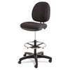 Alera® Interval Series Swivel Task Stool, Supports Up to 275 lb, 23.93" to 34.53" Seat Height, Black Fabric Chairs/Stools-Drafting & Task Stools - Office Ready