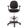 Alera® Interval Series Swivel Task Stool, Supports Up to 275 lb, 23.93" to 34.53" Seat Height, Black Fabric Chairs/Stools-Drafting & Task Stools - Office Ready