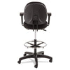 Alera® Interval Series Swivel Task Stool, Supports Up to 275 lb, 23.93" to 34.53" Seat Height, Black Fabric Chairs/Stools-Drafting & Task Stools - Office Ready