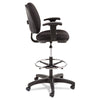 Alera® Interval Series Swivel Task Stool, Supports Up to 275 lb, 23.93" to 34.53" Seat Height, Black Fabric Chairs/Stools-Drafting & Task Stools - Office Ready