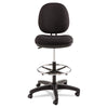 Alera® Interval Series Swivel Task Stool, Supports Up to 275 lb, 23.93" to 34.53" Seat Height, Black Fabric Chairs/Stools-Drafting & Task Stools - Office Ready