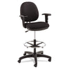 Alera® Interval Series Swivel Task Stool, Supports Up to 275 lb, 23.93" to 34.53" Seat Height, Black Fabric Chairs/Stools-Drafting & Task Stools - Office Ready