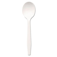 Dixie® Plastic Cutlery, Mediumweight Soup Spoons, White, 1,000/Carton Utensils-Disposable Soup Spoon - Office Ready