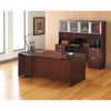 Alera® Valencia™ Series Bow Front Desk Shell, 71" x 41.38" x 29.63", Mahogany Desks-Desk Shells - Office Ready