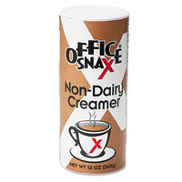 Office Snax® Powder Non-Dairy Creamer Canister, 12oz, 24/Carton Coffee Condiments-Creamer - Office Ready
