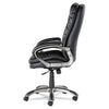 OIF Executive Swivel/Tilt Bonded Leather High-Back Chair, Supports Up to 250 lb, 18.50" to 21.65" Seat Height, Black Chairs/Stools-Office Chairs - Office Ready