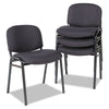 Alera® Continental Series Stacking Chairs, Supports Up to 250 lb, Black, 4/Carton Chairs/Stools-Folding & Nesting Chairs - Office Ready