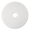 3M™ White Super Polish Floor Pads 4100, 20" Diameter, White, 5/Carton Floor Pads-Burnish/Buff - Office Ready
