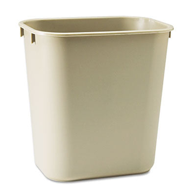 Rubbermaid® Commercial Deskside Plastic Wastebasket, 3.5 gal, Plastic, Beige Deskside All-Purpose Wastebaskets - Office Ready