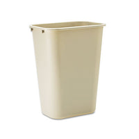 Rubbermaid® Commercial Deskside Plastic Wastebasket, Rectangular, 10.25 gal, Beige Waste Receptacles-Deskside All-Purpose Wastebaskets - Office Ready