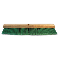 Boardwalk® Floor Brush Head, 3" Green Flagged Recycled PET Plastic Bristles, 24" Brush