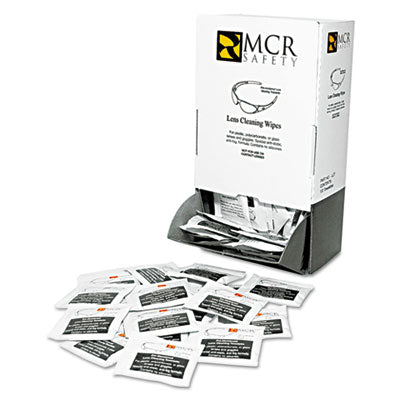 MCR™ Safety Lens Cleaning Towelettes, 100/Box Lens Cleaner Wet Wipes - Office Ready