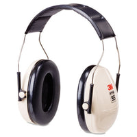 3M?äó PELTOR?äó OPTIME?äó 95 Low-Profile Folding Earmuffs, 21 dB, Beige/Black Folding Ear Muffs - Office Ready