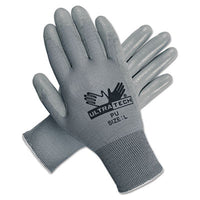 MCR™ Safety Ultra Tech® Tactile Dexterity Work Gloves, White/Gray, Large, 12 Pairs Work Gloves, Coated - Office Ready