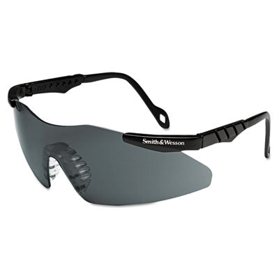 Smith & Wesson® Magnum 3G Safety Eyewear, Black Frame, Smoke Lens Safety Glasses-Wraparound - Office Ready