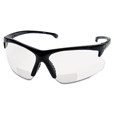 Smith & Wesson® V60 30-06* Safety Reader Eyewear, Black Frame, Clear Lens Safety Glasses-Wraparound, Magnifier - Office Ready