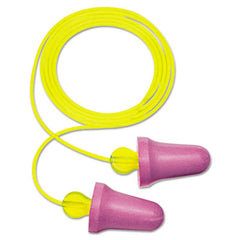 3M™ No-Touch™ Push-to-Fit Single-Use Earplugs, Corded, 29 dB NRR, Purple/Yellow, 100 Pairs