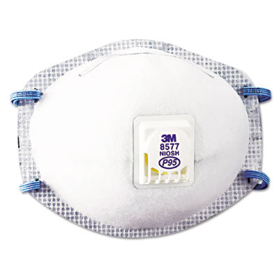 3M™ Particulate Respirator 8577, P95, P95, One Size Fits All, 10/Box Disposable Respirators - Office Ready